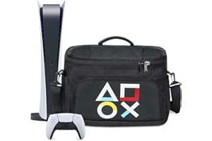 Liboer Ps5 Bag pS5 Case Storage Bag for pS5 /Ps5 Slim Controller Console pS5 Pro Travel Carrying Case for pS5 Slim Disc Gaming mice USB Cable Charger & Accessories