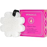 Spongelle Bulgarian Rose Wild Flower Buffer Body Scrubber with Box | Bath & Shower Loofah for Women | Exfoliator with Body Wash Infused | 14+ uses