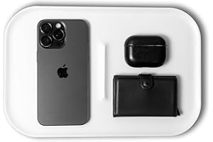 Catchall Tray Wooden Premium Valet EDC Tray for Desk Bedside Table Dump Tray Organiser Concierge Tray (White)