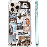 Malegaon Cowboy Cowgirl Case for iPhone 16 Pro Max, Western Natural Scenery for Women Men, Soft TPU Bumper, 6.9"