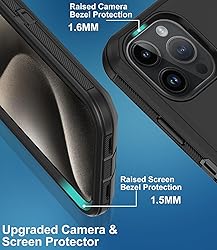 for iPhone 15 Pro Max Case, with Built in Screen