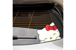 Hello Kitty Sticker Car Decal Sticker 9" | Hello Kitty Car Accessories | Party Favor Peel Me Sticker | Waterproof Vinyl Lenticular | 9" | Officially Licensed