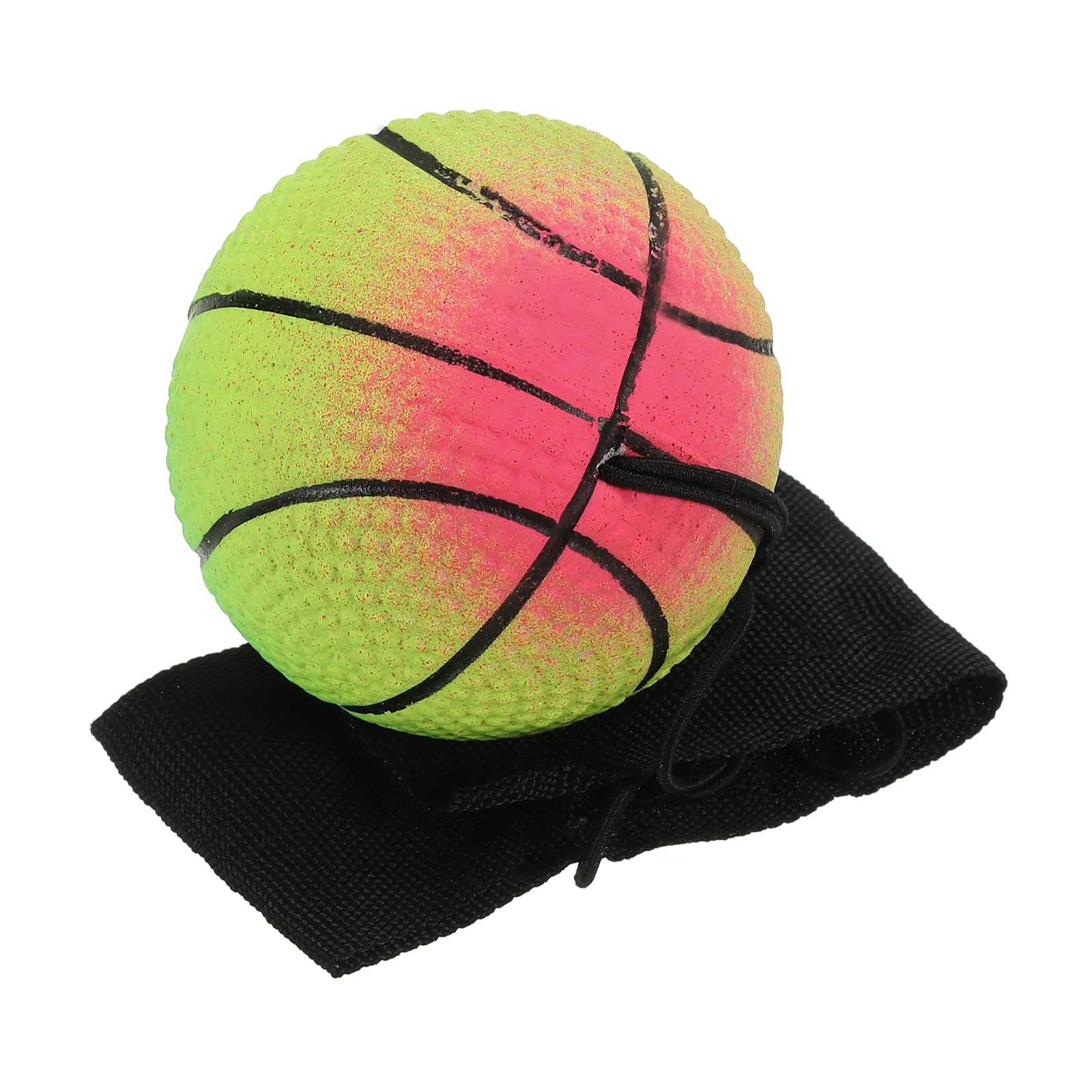 PATIKIL 2.5 Inch Sports Wrist Ball, Basketball Rubber Rebound Wristband Wrist Return Ball Sport on a String for Exercise Play, Mixed Colors