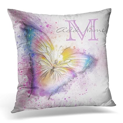 Amazon Com Emvency Throw Pillow Cover Purple Baby Monogram