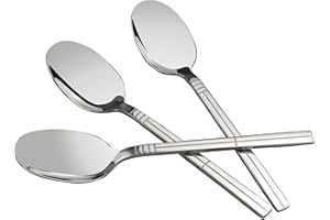 EudokkyNA Stainless Steel Tablespoon 12 Pieces, Dinner Spoons Set, F