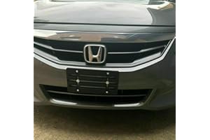 EACCESSORIES EA License Plate Tag Holder Mount Mounting Relocator Adapter for Front Bumper Kit Bracket for Honda (All Models) Quantity Discount (9.95$ to 6.50$) (Each with 2 Screws + 4 Bolts & 4 Built in Nuts)