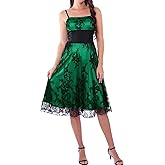 FEOYA Steampunk Gothic Dress for Women Spaghetti Strap Bandage Dresses Vintage Floral Lace Dress Lolita Halloween Costumes