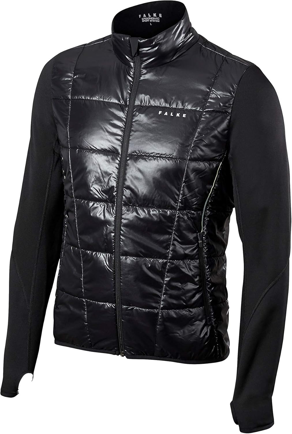 FALKE Hybrid Men's Primaloft Running Jacket Black black SizeXXL