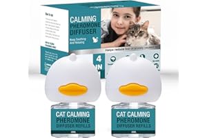 LIWENQI Cat Calming Diffuser 4 in 1 Multicat Calming Pheromones Diffusers Relief Stress Anxiety Fighting Scratching 60 Days Calm Relaxing Pheromone for Cats kit 48ml Refill Fits All Common Diffuser Plug In