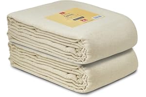 Textila Canvas Drop Cloth for Painting (Size 4x5 Feet - Pack of 2) Painters Drop Cloth for Painting, Furniture, Crutains & Floor Protection - All Purpose Thick Canvas tarp with Double Stitched Edges