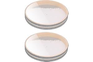 Geytetqi 2 PCS Wave Bead Ocean Drum, 10 Inch Percussion Wave Drum, Authentic Sea Sound Drum, Shell Ocean Sound Drum for Sound Healing, Home Supplies