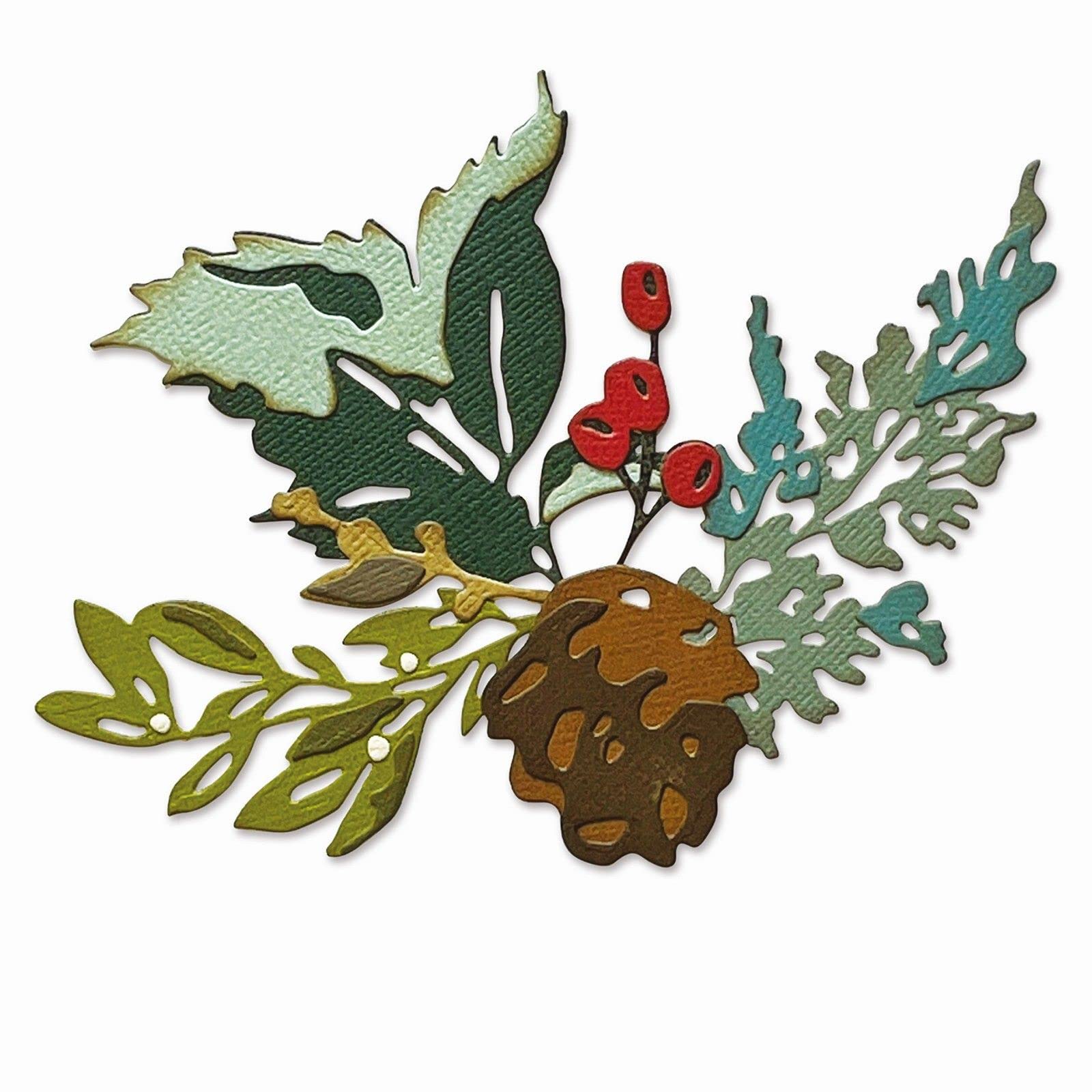 Sizzix Christmas Thinlits Die Set Holiday Brushstroke