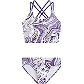Kanu Surf Girls Waverly UPF 50 Beach Sport Criss-Cross Tankini