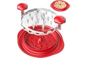 PINKJOY Chicken Shredder, Chicken Shredder Tool, Meat Shredder with Ergonomic Handle, Easy Cleaning, Anti-Slip, Chicken Shredder Tool Twist, Meat Shredder Tool Twist, Chicken Grinder Red