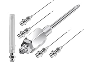 OKYOUK Bearing Grease Injector Needle Nozzle Dispenser, Fittings and Gun Tips - 90 Adapter & Narrow Needle for Sealed CV Joints