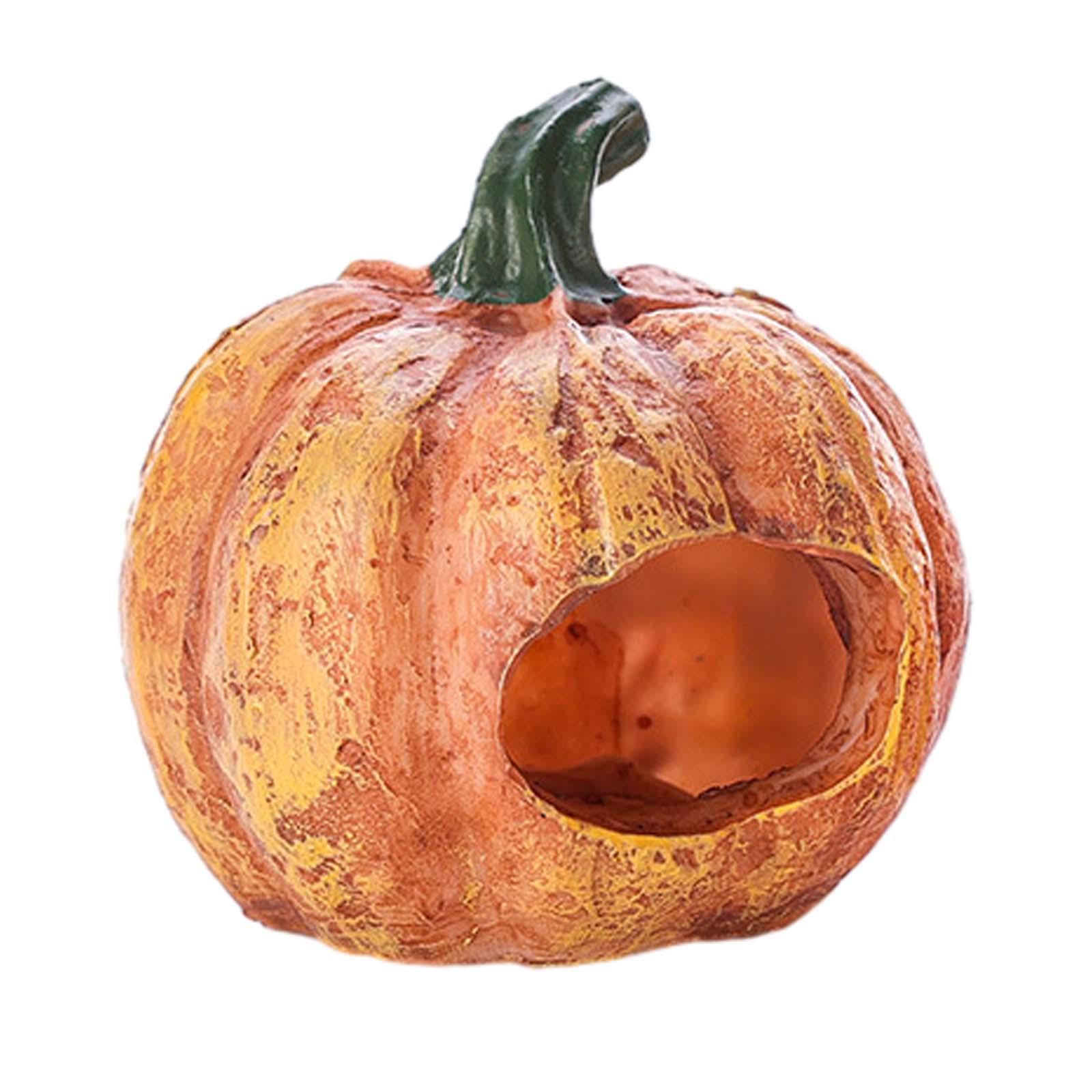 Baoblaze Multipurpose Pumpkin Tank Decor Hide Cave Pumpkin Figurines Artificial Portable Landscaping