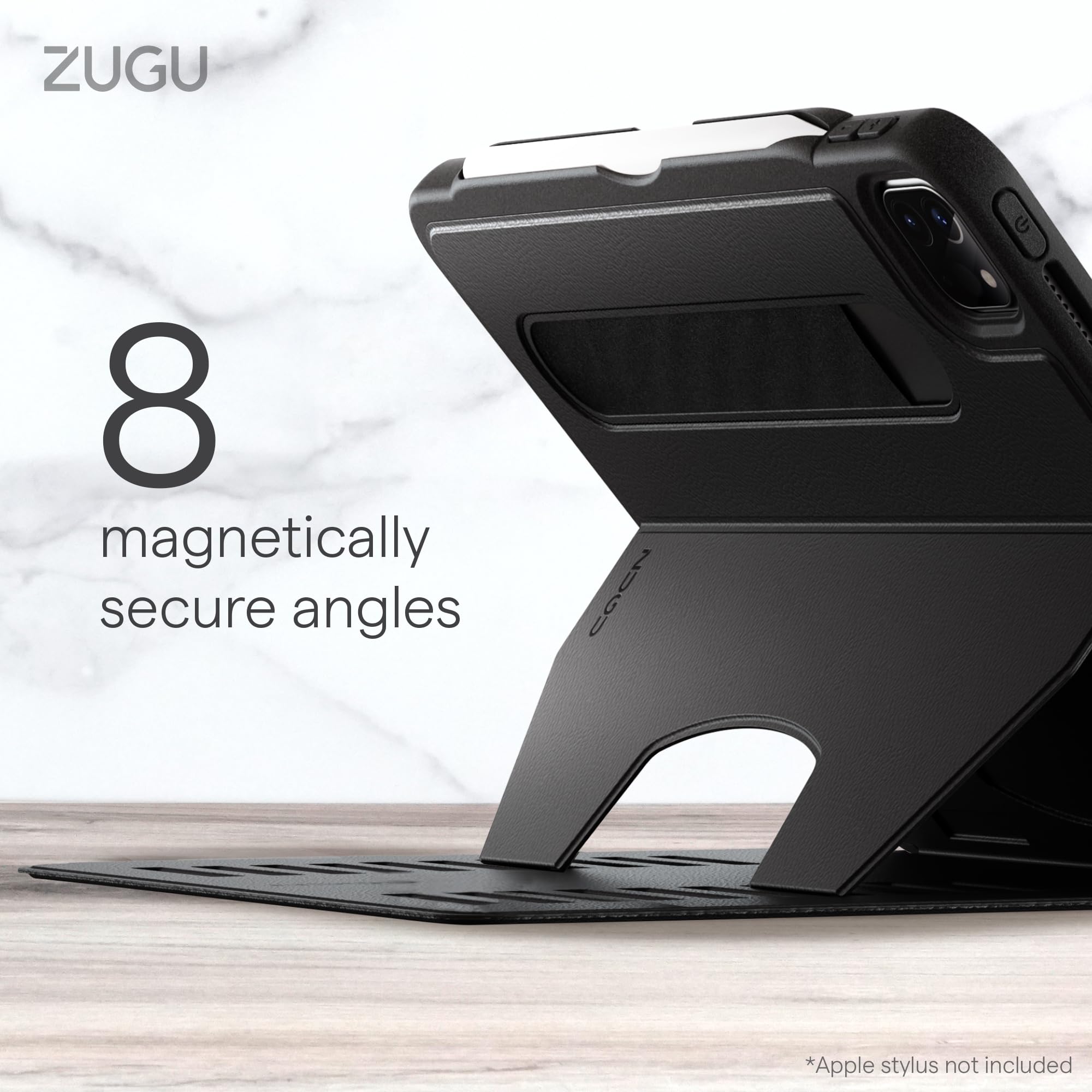 ZUGU CASE iPad Pro 11 Inch Case, 1st/2nd/3rd/4th Generation 2018/2020/2021/2022, Slim Protective Cover, Wireless Apple Pencil Charging, Convenient Magnetic Stand. Sleep/Wake Cover, Stealth Black