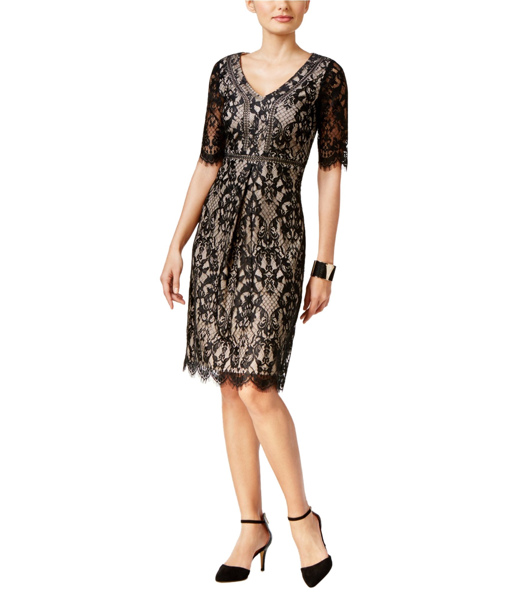 Thalia Sodi Womens Lace Sheath Dress Black 16 thalia-sodi-womens-lace-sheath-dress-black-16