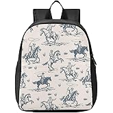 Sletend Toddler Backpack Western Cowboy Waterproof Mini Backpack Boys/Girls Cute Kindergarten Pre School Bags 11 Inch