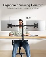 HUANUO Dual Monitor Stand 13-30 Inch 10KG per Arm VESA 75x75/100x100 view 6