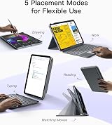 Inateck Keyboard Case for iPad 10th/11th Gen 11 Inch with Touchpad Gray view 3