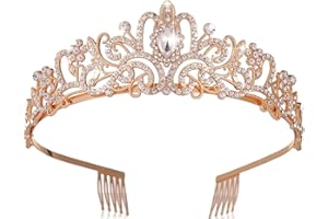 Kamirola - Crystal Tiara Crowns For Women Girls Princess Elegant Crown with Combs Women's Headbands Bridal Wedding Prom Birthday Party Headbands for Women(06)