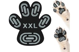 MBTWZ Anti-Slip Dog Paw Protector Pads for Senior Dogs, Dog Paw Adhesive Pads on Hardwood Floor,Senior Pets Essentials with Strong Traction,Rubber Grippers,12 Sets 48 pc XXL