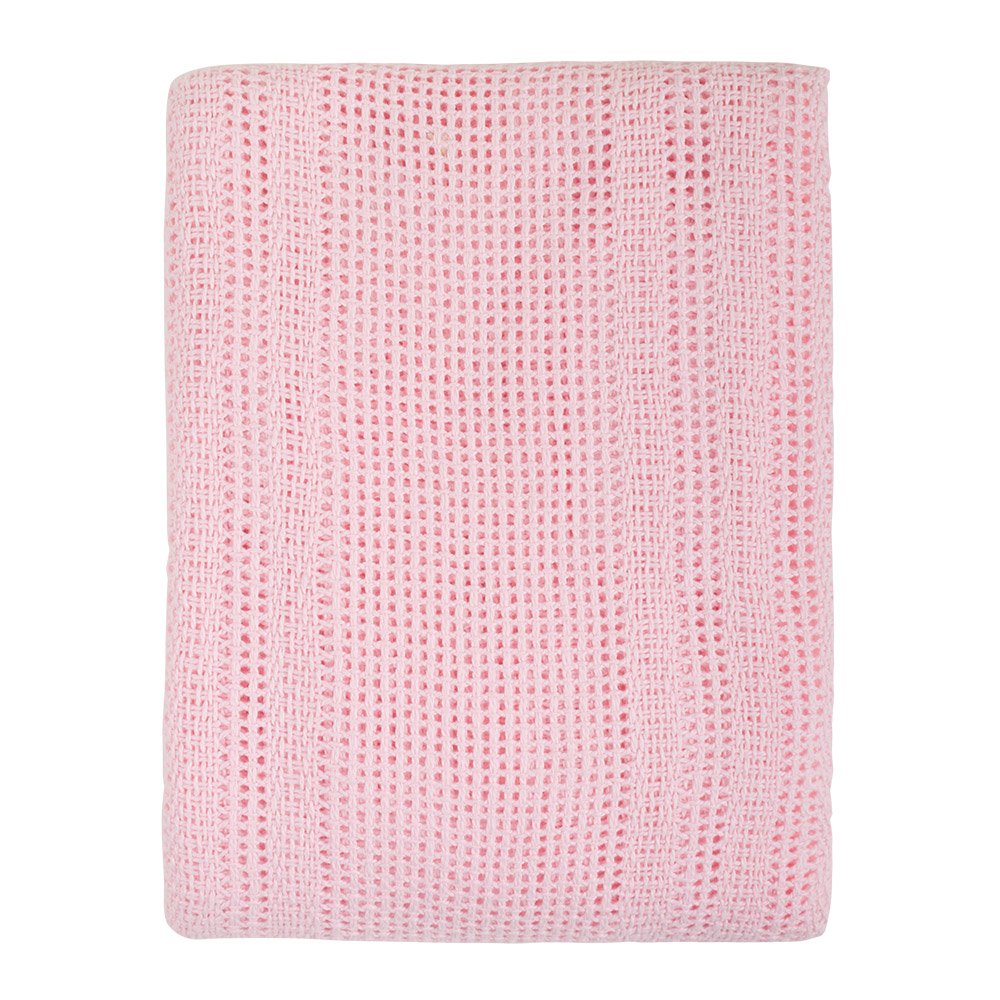 Cot Bed Cotton Cellular Blanket (Pink) - 6150PI