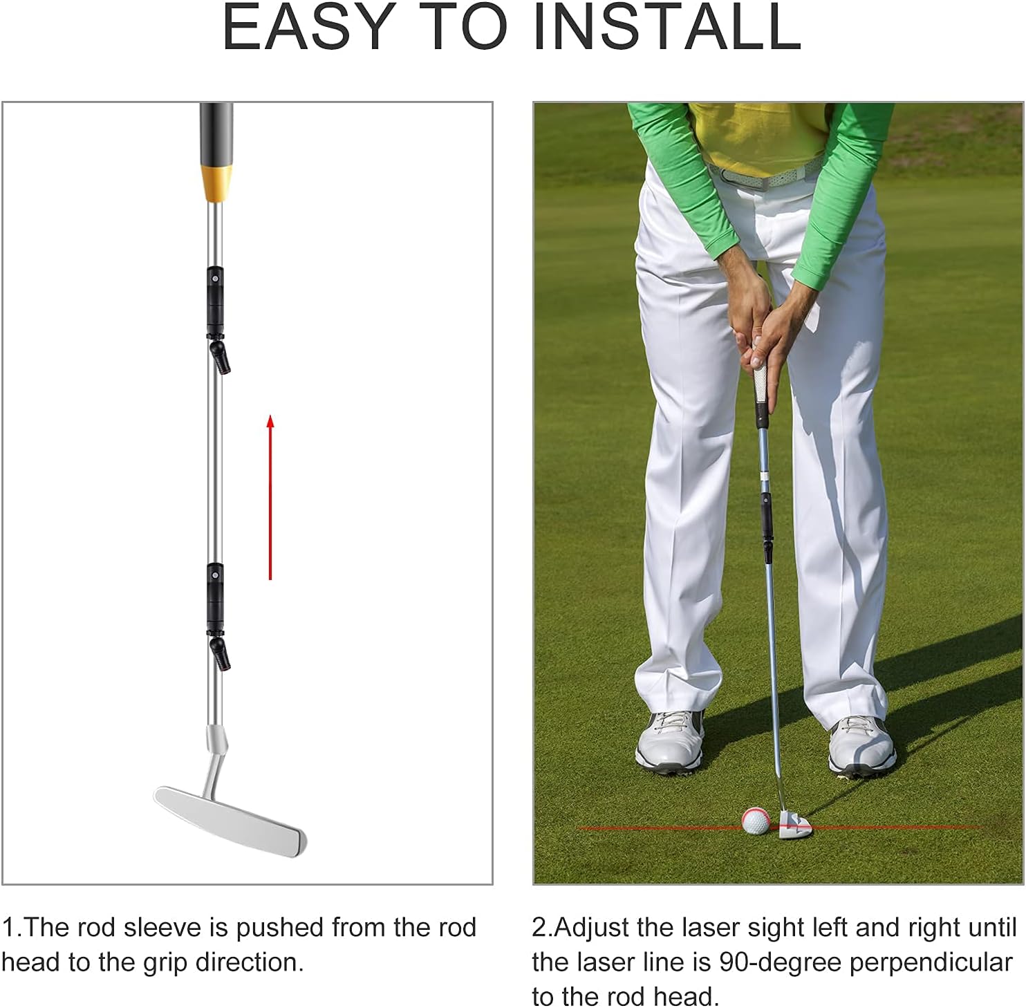 Golf Putter Laser Sight Pointer - Portable Putter Training Aim Corrector Improve Line Aids Tools and Trainer Practice Accessories : Sports & Outdoors