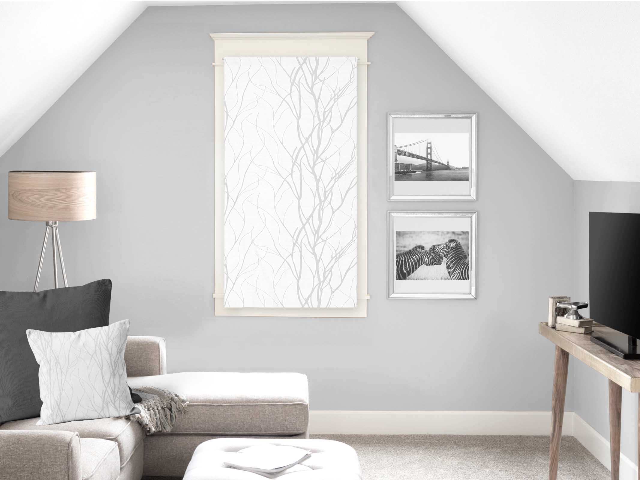 Soleil d'ocre "Liane Net Curtain Polyester White 45 x 90 cm