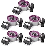 uxcell&reg; 5pcs IDC 10Pin Hard Drive Flat Ribbon Cable 30cm