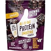 FlavCity Grass Fed Whey Chocolate Protein Powder - Brownie Batter - 25g Protein & 10g Collagen - Made with Organic Cocoa & Coconut Milk - Gluten Free & No Added Sugars (20 Servings)