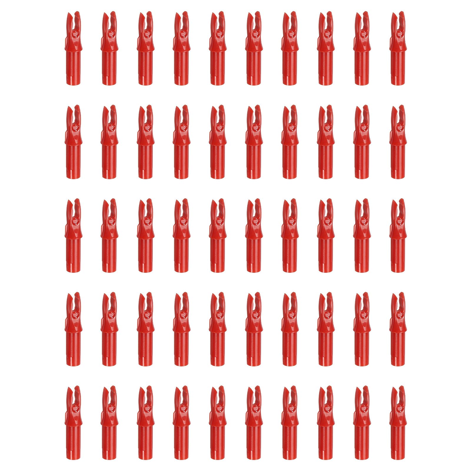 PATIKIL Archery Arrow Nocks 6.2mm 0.244", 50 Pack Insert Arrow Nock Replacement for Shooting, Red