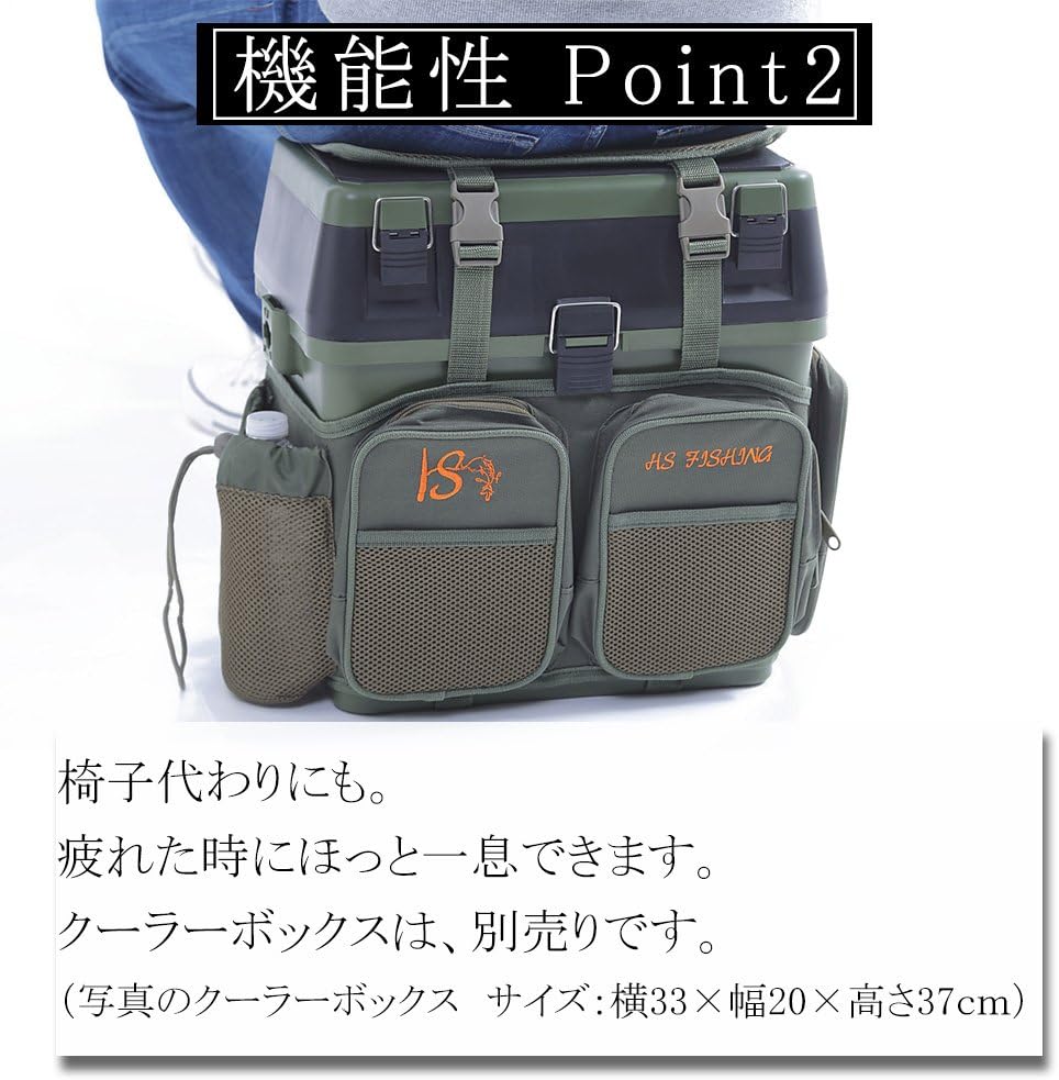Amazon F Grip タクティカルバッグ 大容量 クーラーボックス 多機能 リュック フィッシング グリーン F Grip 収納ケース バッグ