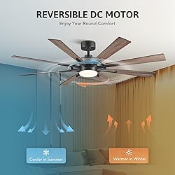 VONLUCE Ceiling Fans with Lights, 60 Inch Ceiling