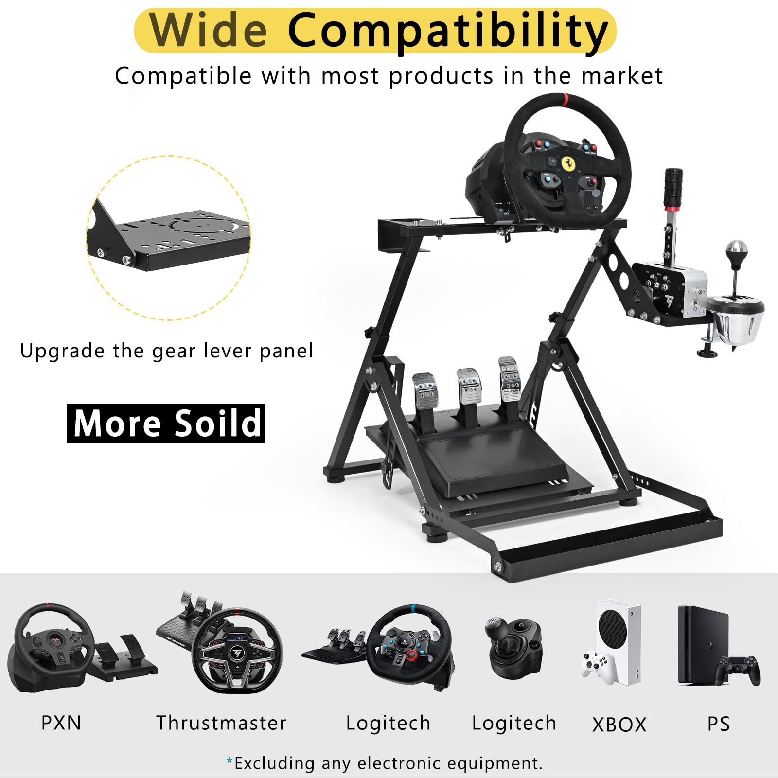 Sim Racing Adjustable Wheel Base Mount Mua Marada X-shaped Sim Racing Wheel Stand Height Adjustable & Foldable ...