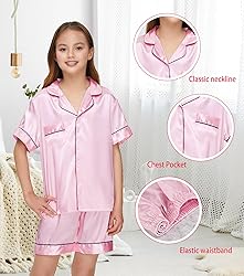 ALHAVONE Kids Girl Pajama Set with Headband