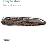 VITA5 Hanging Egg Chair Frame PolyRattan with Cushion Beige 150 kg view 9
