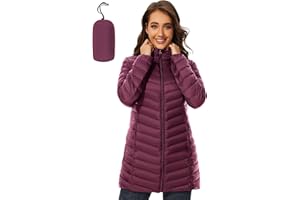 Another Choice Women Puffer Jacket Hooded Warm Lightweight Packable Quilted Puffer Jacket Outwear