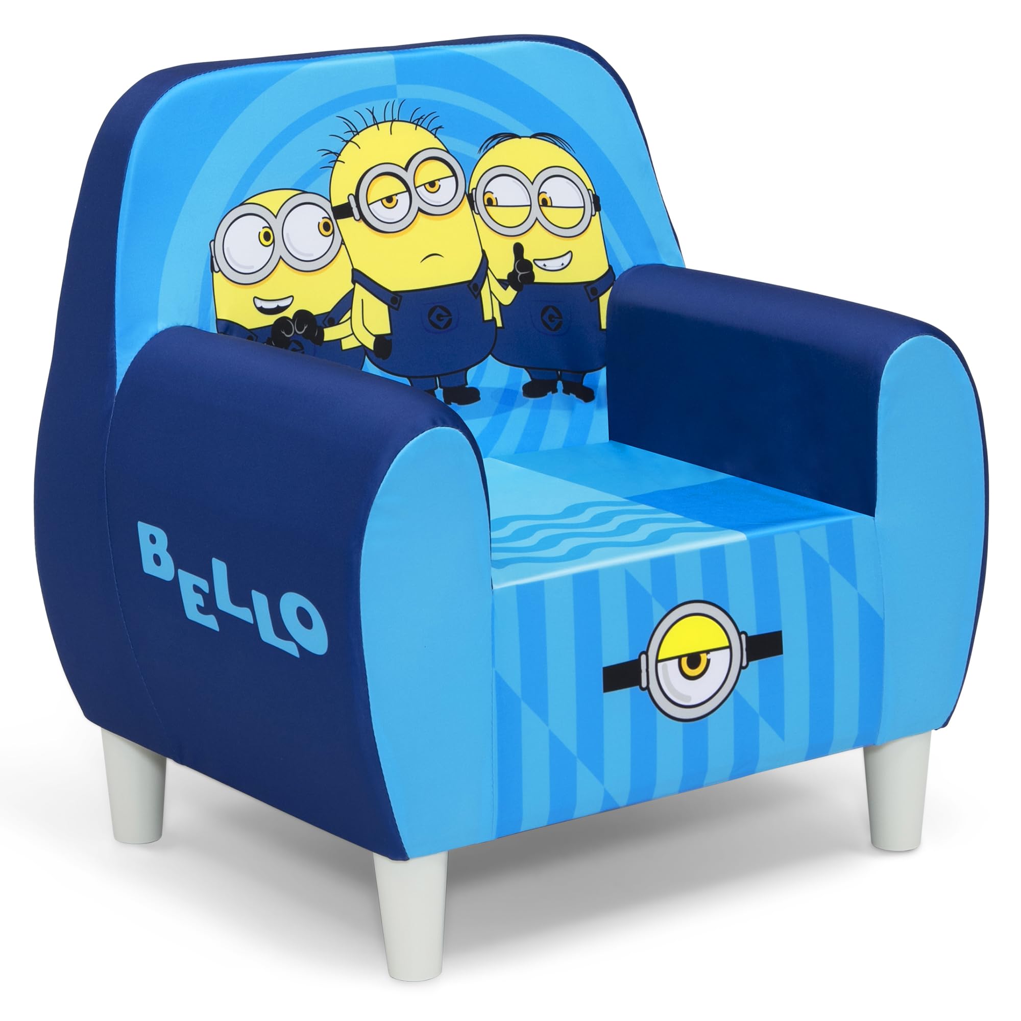 Delta Children Minions Foam Chair for Kids, Blue Image Delta Children Minions Foam Chair for Kids, Blue Image