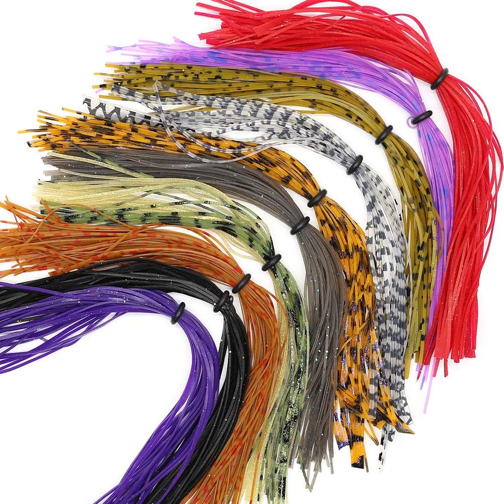 Tigofly 18 bundles/pack 12cm Double Color Silicone Skirts Legs Spinner