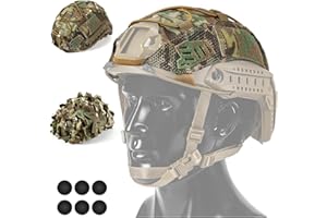 VOTAGOO GEAR Helmet Cover Combo, Tactical Helmet Cover for Fast Helmet in Size M/L or XL, Military Gear Combat Fast Helmet Cover for Paintball Hunting Shooting