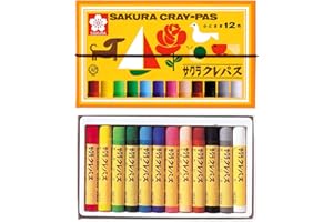 Sakura LP12R Lot de 12 crayons de couleur pastel avec cordon en caoutchouc (Import Japon)