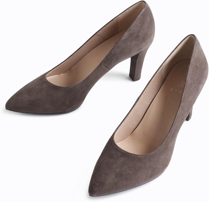 Amazon [エイゾー] スエード ポインテッドトゥパンプス （ 18297