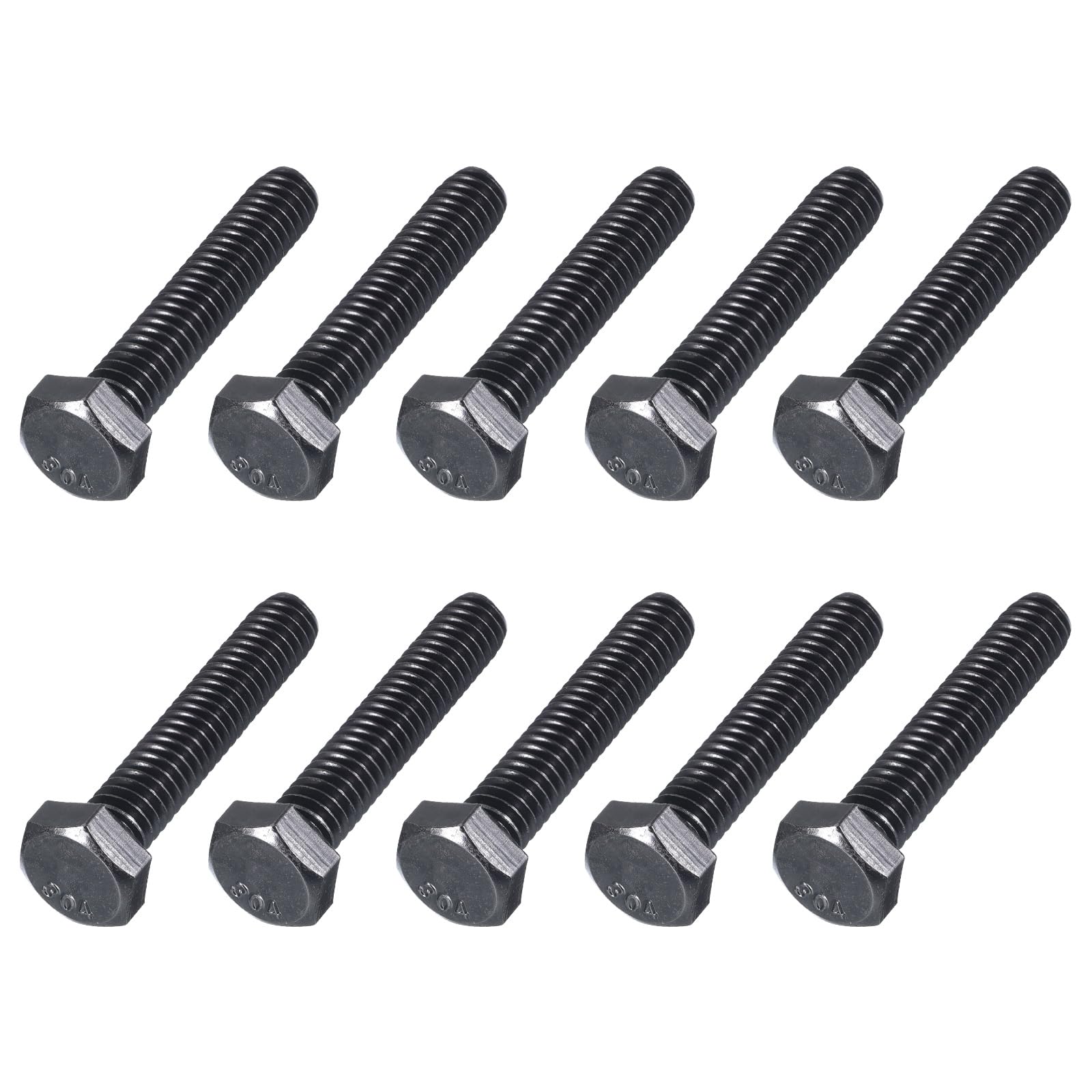 METALLIXITY Hex Head Bolts (5/16-18 x 1-1/2") 20Pcs, 304 Stainless Steel 18-8, Fully Threaded, External Hex Drive, Hex Head Screw Bolt, Black Oxide โ image 1