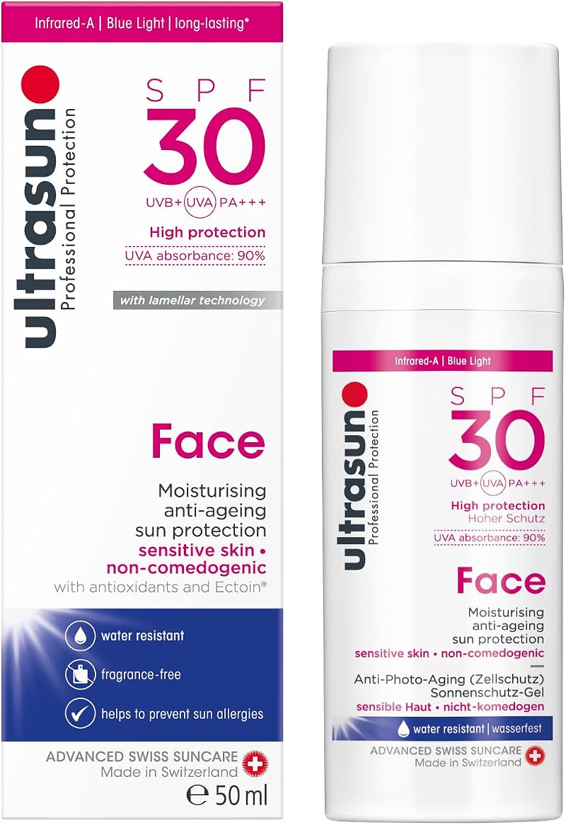 Ultrasun Face SPF30 50ml Sunscreen UVA UVB Protection Antioxidants Sensitive