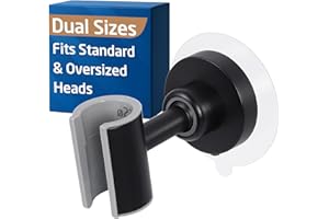 KES Soild Metal Shower Head Holder Adhesive for All Sizes Handheld Shower Head, 2X Strong Adhesion Shower Wand Holder Wall Mo