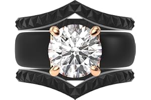 Rinfit Stackable Silicone Ring with Stone - Round Cut Cubic Zirconia Ring for Women - Rubber Wedding Bands - Patented Design