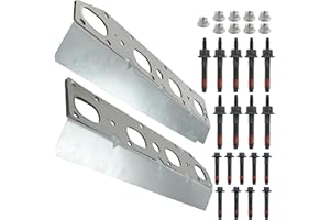 MOTOALL Exhaust Manifold Gasket Set with Bolts Stud Nut Compatible for 2009-2018 Chrysler Dodge Ram 5.7L V8 (Complete Left + 