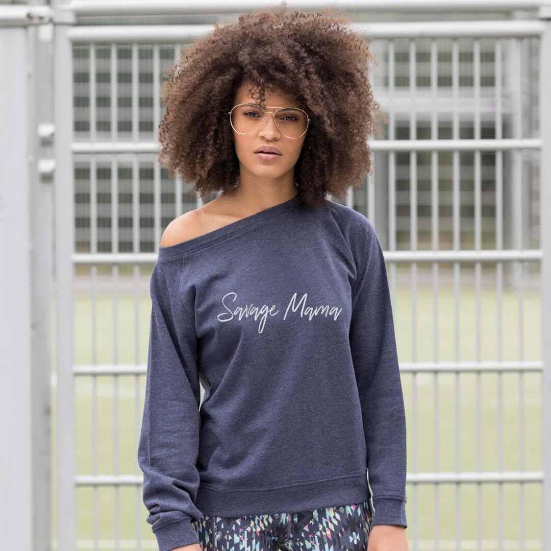 Savage Mama Slogan Sweatshirt | Mother's Day Gift | New Mum Gift | Mum Sweatshirt | Savage Mana | Women's Loungewear | Mum Birthday Gift